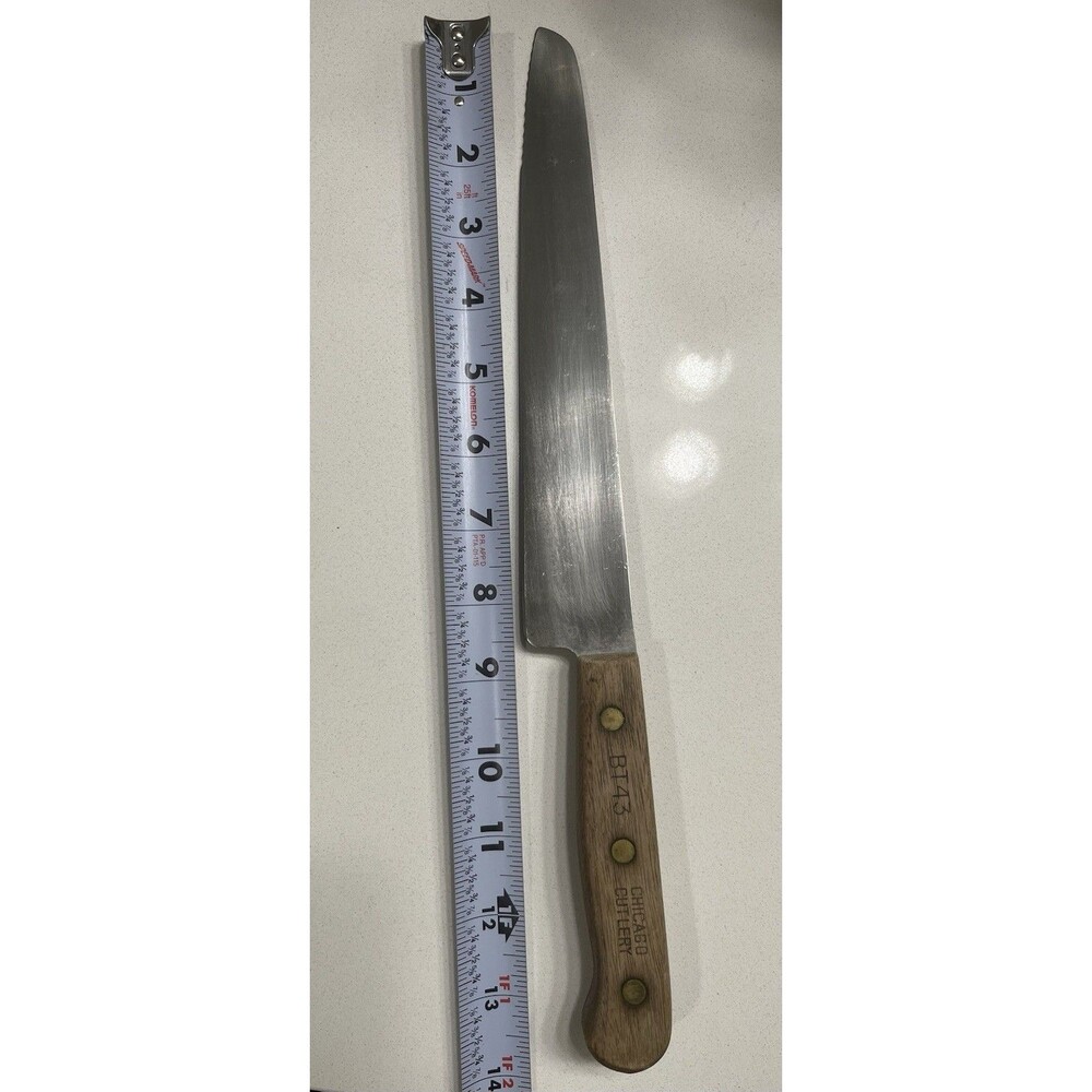 Vintage Chicago Cutery BT43 9" Slicing Knife Break Through Point Full Tang